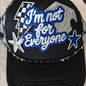 Womans Black and Blue Cap